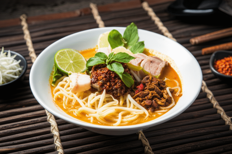 Laksa Malaio: Sopa de Noodles Picante e Cremosa
