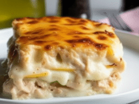 Lasanha de Frango Cremosa com Molho Branco