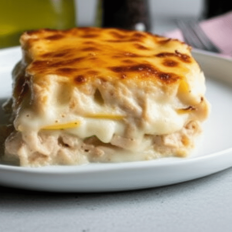 Lasanha de Frango Cremosa com Molho Branco