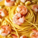 Macarrão com Molho de Camarão Cremoso