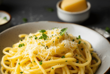 Macarrão Cremoso com Molho de Queijo Caseiro