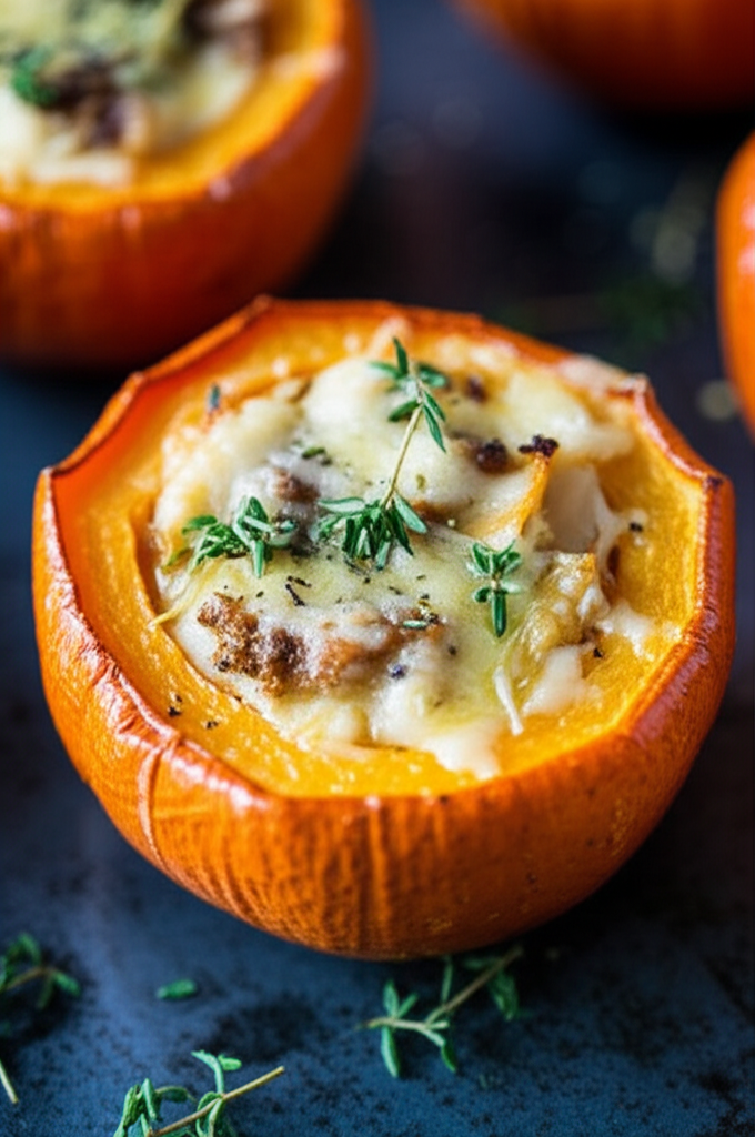 Mini Abóbora Recheada na Airfryer