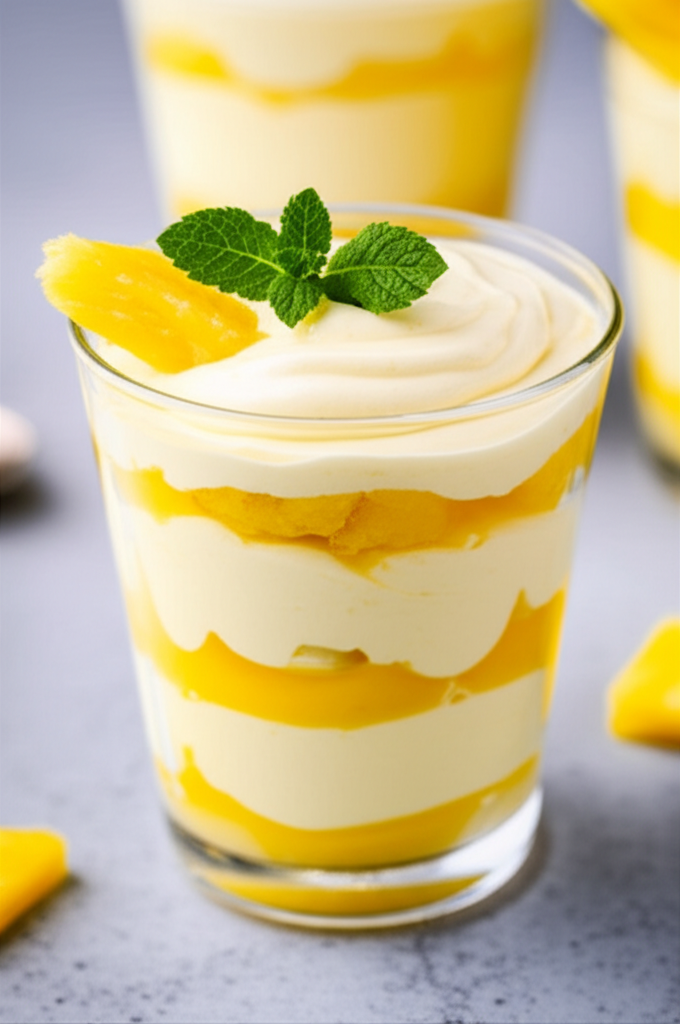 Mousse de Abacaxi Cremosa e Refrescante