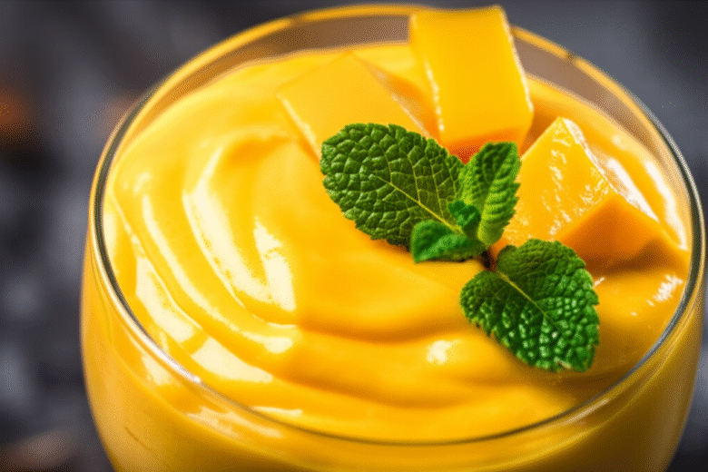 Mousse de Manga Cremosa e Refrescante