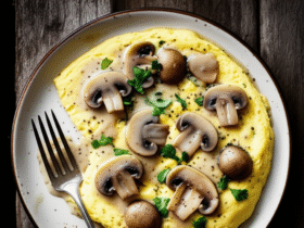 Omelete com Cogumelos Cremosa e Saborosa