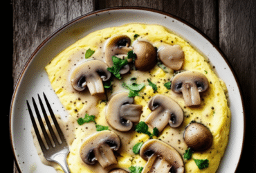 Omelete com Cogumelos Cremosa e Saborosa