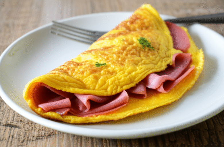 Omelete com Presunto Simples e Deliciosa