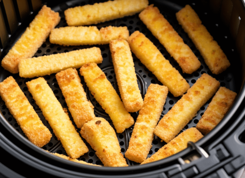 Palitinhos de Queijo Crocantes na Airfryer