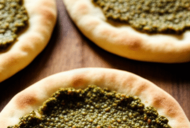 Pão Sírio Caseiro com Zaatar: Uma Delícia do Oriente Médio