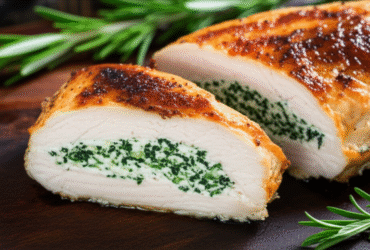 Peito de Frango Recheado com Ricota e Espinafre na Airfryer