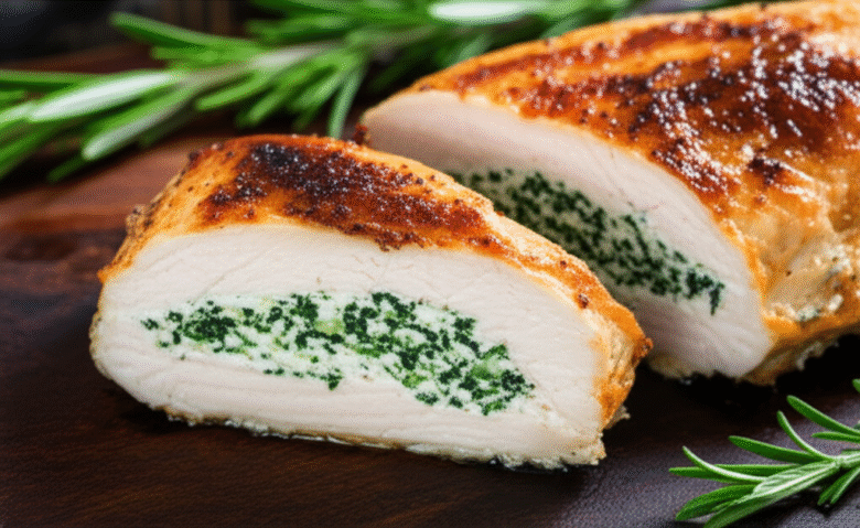 Peito de Frango Recheado com Ricota e Espinafre na Airfryer