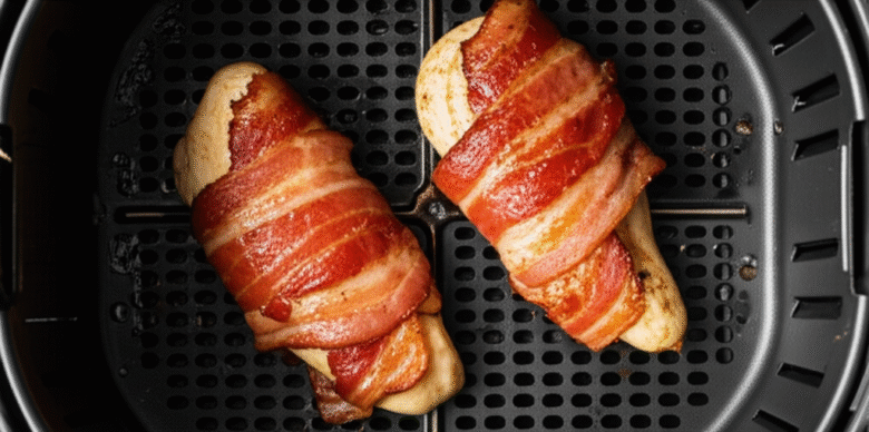 Peitos de Frango com Bacon Crocantes na Airfryer