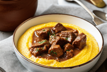 Polenta Cremosa com Molho de Carne: Receita Tradicional Italiana