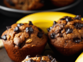 Queques de Banana, Aveia e Chocolate na Airfryer: Receita Fácil e Saudável