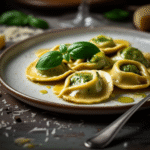 Ravioli de Ricota com Espinafre Caseiro