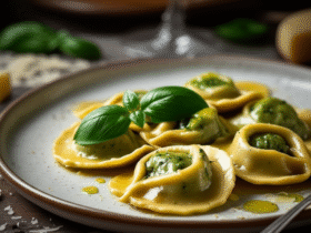 Ravioli de Ricota com Espinafre Caseiro
