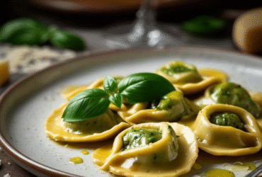 Ravioli de Ricota com Espinafre Caseiro