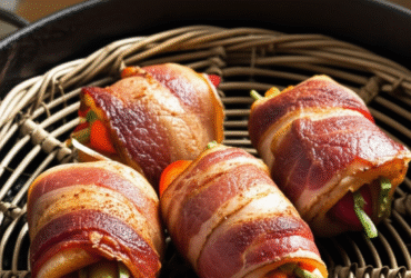 Rolês de Frango com Bacon e Pimentão na Airfryer: Uma Delícia Prática