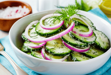 Salada de Pepino Refrescante e Saborosa