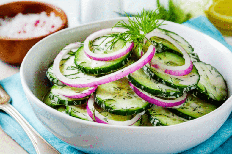 Salada de Pepino Refrescante e Saborosa