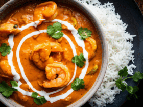 Tikka Masala de Camarão Cremoso e Delicioso