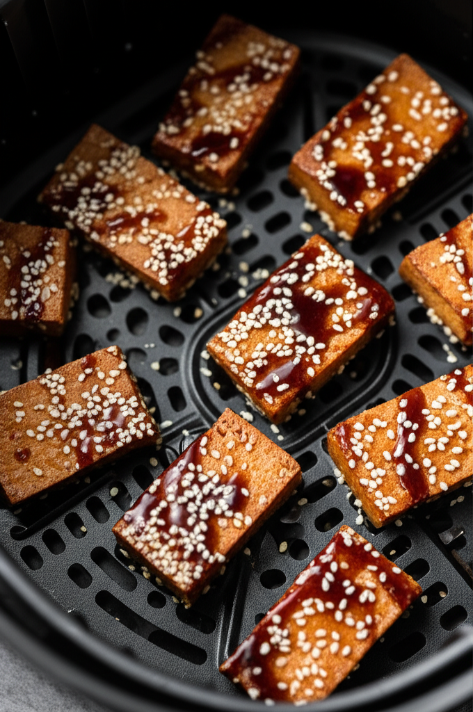 Tofu Agridoce com Gergelim Crocante na Airfryer