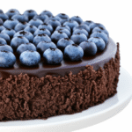 Deliciosa Torta de Chocolate com Mirtilos Frescos