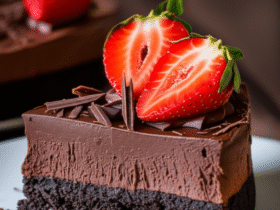 Torta de Chocolate com Morango Irresistível