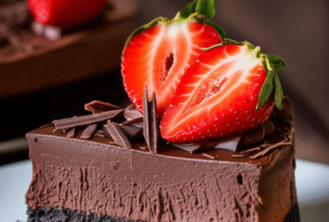 Torta de Chocolate com Morango Irresistível