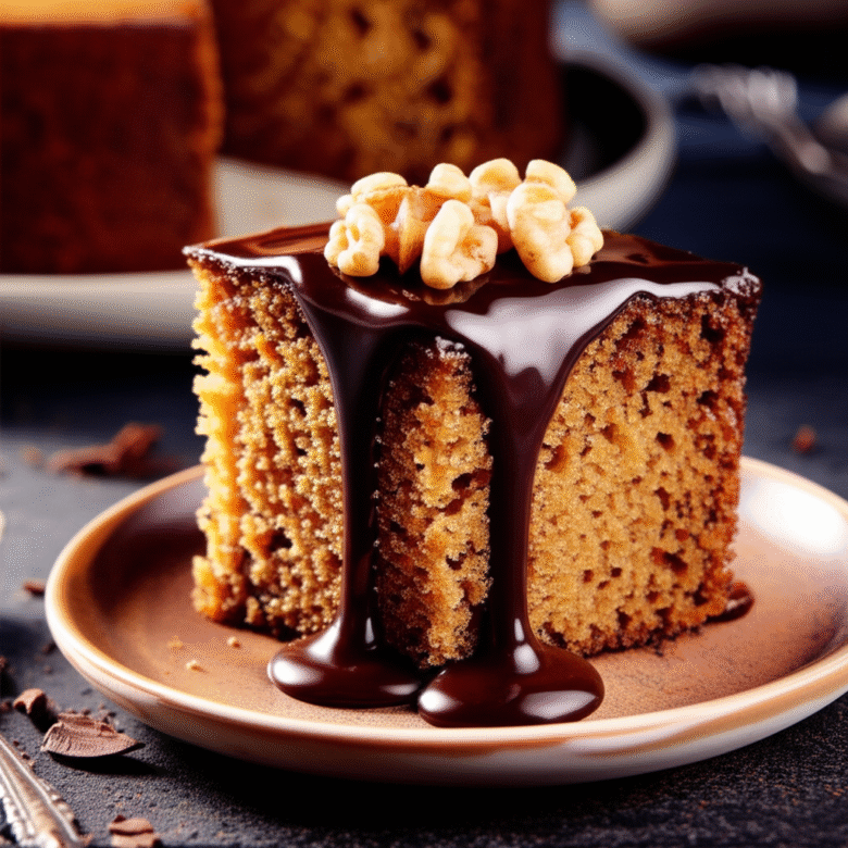 Bolo de Cenoura Clássico com Cobertura de Chocolate