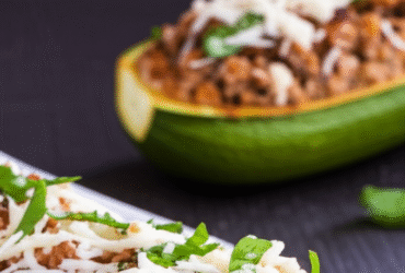 Abobrinha Recheada com Carne Moída