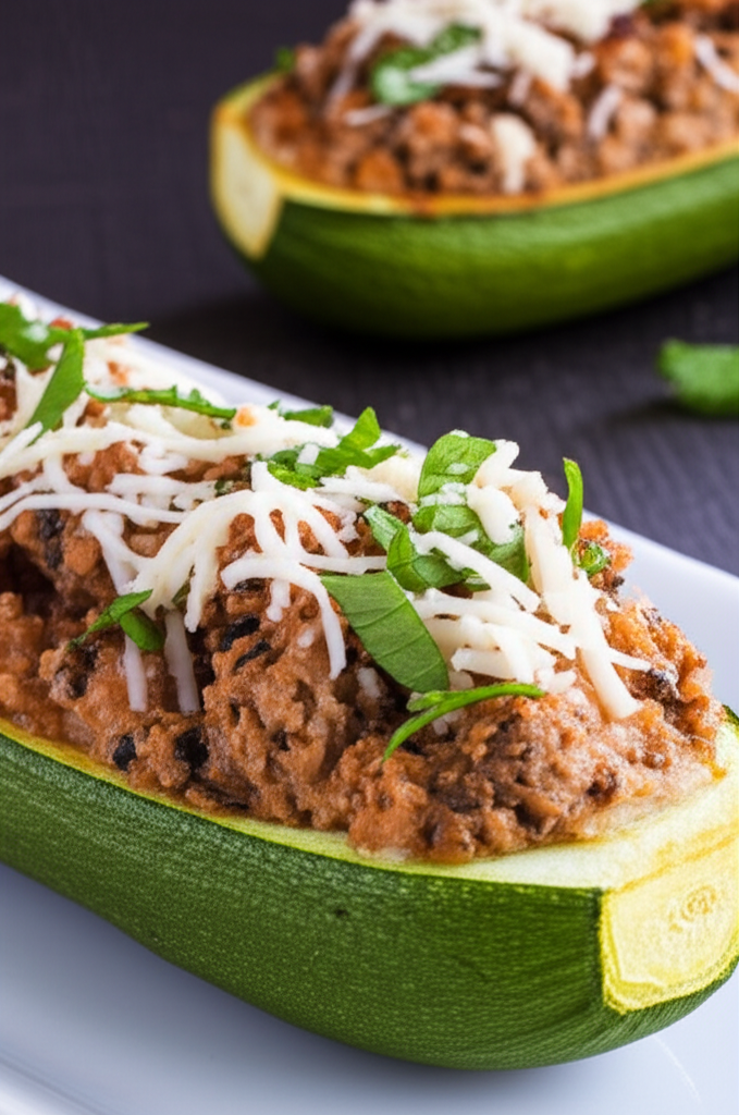 Abobrinha Recheada com Carne Moída