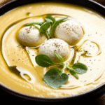 Sopa Creme com Pérolas de Queijo