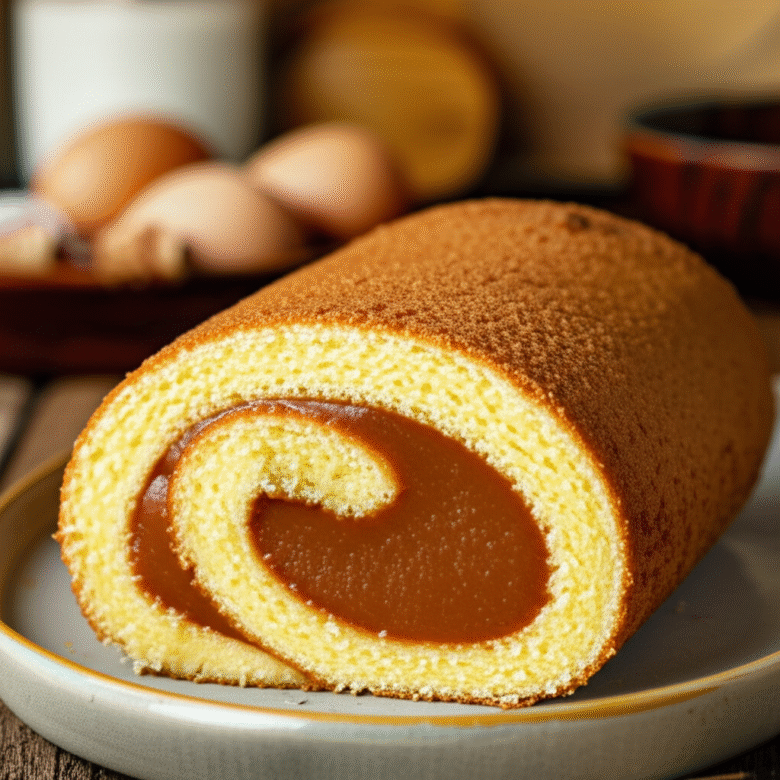 Rocambole de Doce de Leite Caseiro