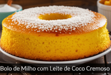Bolo de Milho com Leite de Coco Cremoso