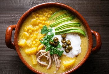 Ajiaco Colombiano: Sopa Tradicional e Reconfortante