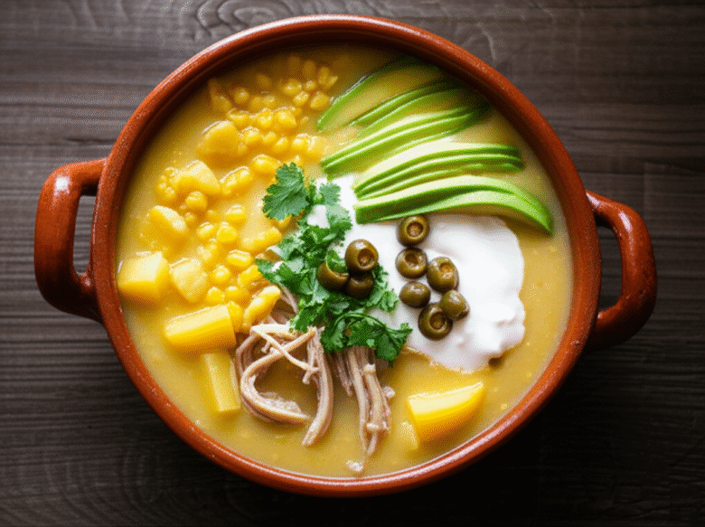 Ajiaco Colombiano: Sopa Tradicional e Reconfortante