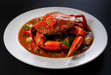 Chilli Crab Singapuriano Autêntico