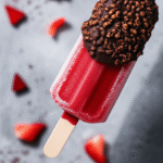 Geladinho de Morango com Casquinha Crocante: Refrescância Irresistível