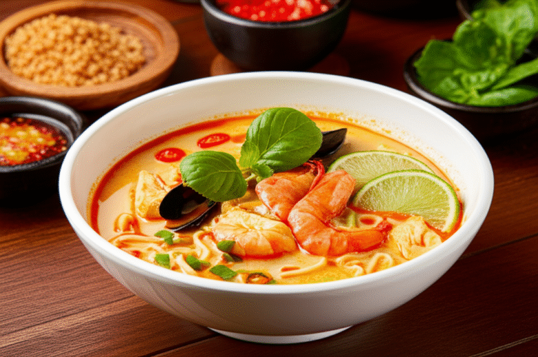 Laksa: Uma Sopa de Noodles Picante do Sudeste Asiático