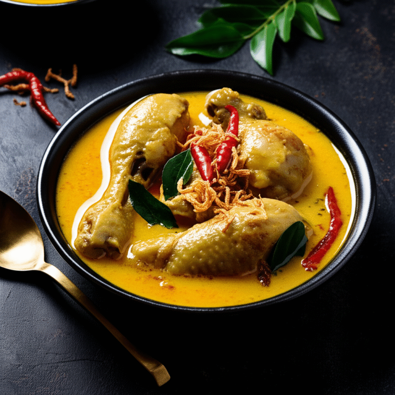 Opor Ayam: Delicioso Frango Indonésio ao Leite de Coco