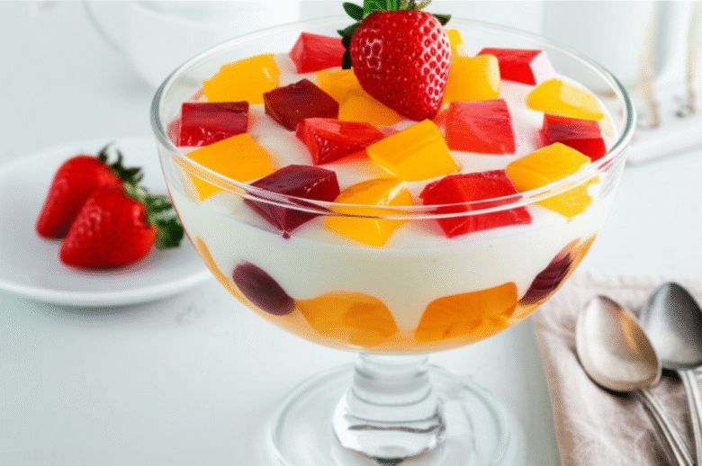 Salada de Gelatina: Uma Delícia Retrô Cremosa e Frutada