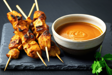 Satay de Frango com Molho de Amendoim 3 Satay de Frango com Molho de Amendoim