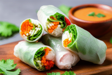 Spring Rolls Frescos e Crocantes: Uma Viagem Culinária Asiática