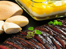 Churrasco de Despedida Completo: Pão Caseiro e Pavê de Abacaxi