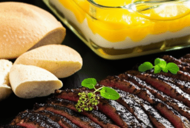 Churrasco de Despedida Completo: Pão Caseiro e Pavê de Abacaxi