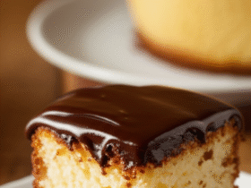 Bolo de Baunilha com Chocolate Delicioso e Fofinho
