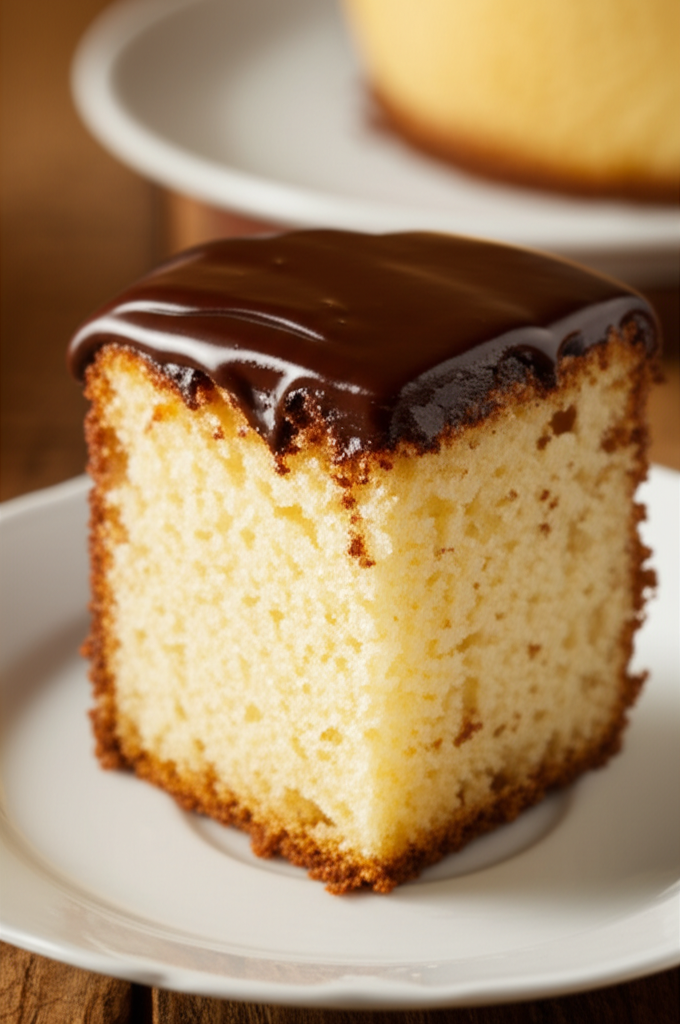 Bolo de Baunilha com Chocolate Delicioso e Fofinho