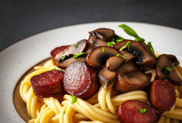 Macarronada Cremosa com Linguiça e Cogumelos: Uma Delícia Italiana 6 Macarronada Cremosa com Linguiça e Cogumelos: Uma Delícia Italiana