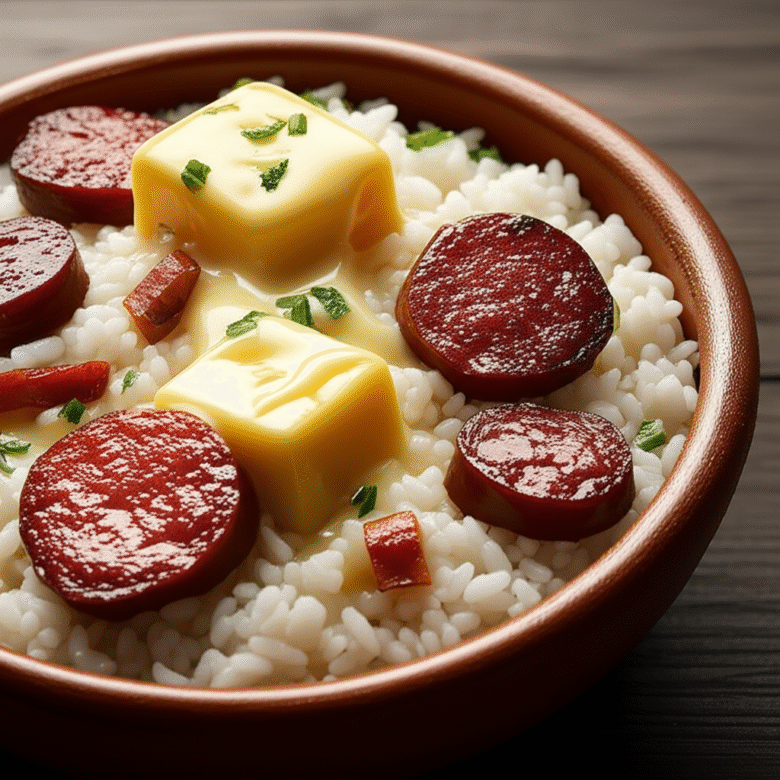 Arroz com Linguiça e Queijo: Uma Receita Saborosa e Versátil